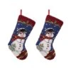 Glitzhome® 19" Snowman Christmas Stockings, 2ct. -Christmas Designers Store D252862S 1