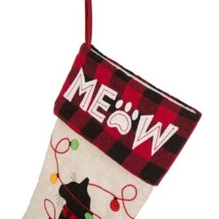 Glitzhome® 21" LED Cat Christmas Stockings, 2ct. -Christmas Designers Store D252863S 6