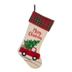 Glitzhome® 21" Truck & Tree Christmas Stockings, 2ct. -Christmas Designers Store D252872S 3