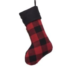 Glitzhome® 22" Red & Black Plaid Bear Stockings, 2ct. -Christmas Designers Store D252879S 3