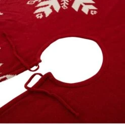 Glitzhome® Knitted Snowflake Stockings, Tree Skirt & Pillow Cover Set 17 Glitzhome® Knitted Snowflake Stockings, Tree Skirt & Pillow Cover Set -Christmas Designers Store D252903S 6