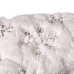 Glitzhome® 21" White Plush With Snowflake Christmas Stocking, 2ct. -Christmas Designers Store D252905S 5