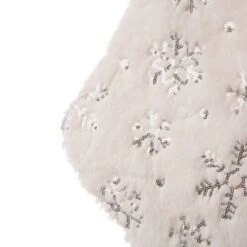 Glitzhome® 21" White Plush With Snowflake Christmas Stocking, 2ct. -Christmas Designers Store D252905S 7