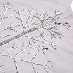 Glitzhome® White Fleece Christmas Stocking & Tree Skirt Set -Christmas Designers Store D252909S 6