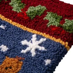 Glitzhome® 19" Santa Hooked Stocking -Christmas Designers Store D252943S 6