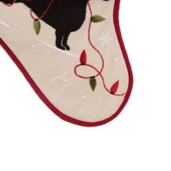 Glitzhome® 21" Dachshund Fabric Christmas Stocking 14 Glitzhome® 21" Dachshund Fabric Christmas Stocking -Christmas Designers Store D252946S 5