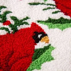 Glitzhome® 21" Cardinal Hooked Stocking -Christmas Designers Store D252948S 5