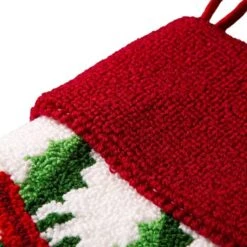 Glitzhome® 21" Cardinal Hooked Stocking -Christmas Designers Store D252948S 6