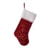 Glitzhome® 21" Red Sequin Christmas Stocking 1 Glitzhome® 21" Red Sequin Christmas Stocking -Christmas Designers Store D252961S 1