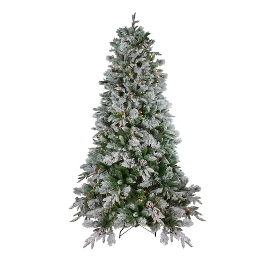 Northlight 6.5ft. Pre-Lit Mixed Rose Mary Emerald Angel Pine Artificial Christmas Tree, Clear LED Lights 6 Northlight 6.5ft. Pre-Lit Mixed Rose Mary Emerald Angel Pine Artificial Christmas Tree, Clear LED Lights - Image 4