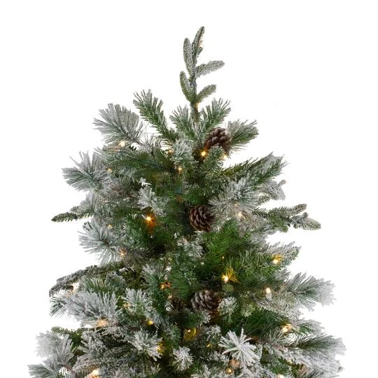 Northlight 6.5ft. Pre-Lit Mixed Rose Mary Emerald Angel Pine Artificial Christmas Tree, Clear LED Lights 9 Northlight 6.5ft. Pre-Lit Mixed Rose Mary Emerald Angel Pine Artificial Christmas Tree, Clear LED Lights - Image 7