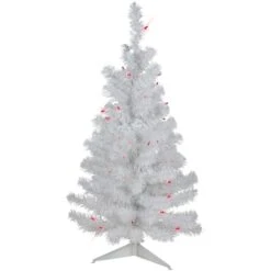 Northlight 3ft. Pre-Lit White Iridescent Pine Artificial Christmas Tree, Pink Lights 14 Northlight 3ft. Pre-Lit White Iridescent Pine Artificial Christmas Tree, Pink Lights -Christmas Designers Store D253654S 11
