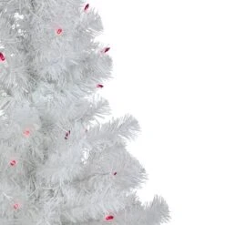 Northlight 3ft. Pre-Lit White Iridescent Pine Artificial Christmas Tree, Pink Lights 16 Northlight 3ft. Pre-Lit White Iridescent Pine Artificial Christmas Tree, Pink Lights -Christmas Designers Store D253654S 13
