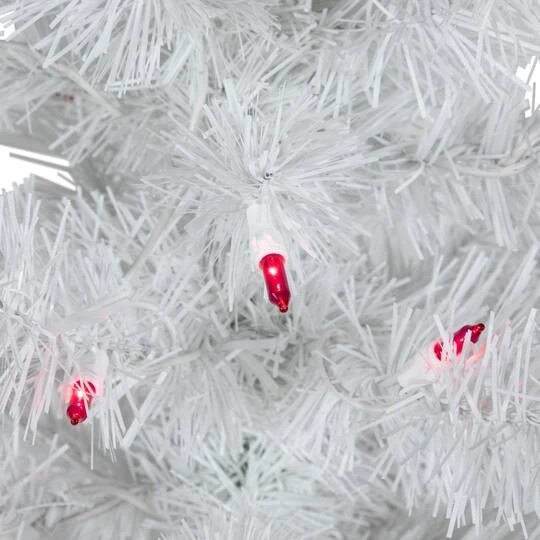 Northlight 3ft. Pre-Lit White Iridescent Pine Artificial Christmas Tree, Pink Lights 9 Northlight 3ft. Pre-Lit White Iridescent Pine Artificial Christmas Tree, Pink Lights - Image 7