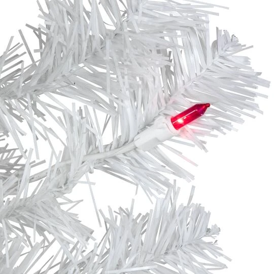 Northlight 3ft. Pre-Lit White Iridescent Pine Artificial Christmas Tree, Pink Lights 10 Northlight 3ft. Pre-Lit White Iridescent Pine Artificial Christmas Tree, Pink Lights - Image 8