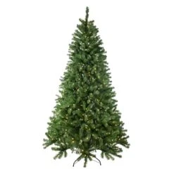 Northlight 7.5ft. Pre-Lit Full Multi-Function Basset Pine Artificial Christmas Tree, Dual Color® LED Lights