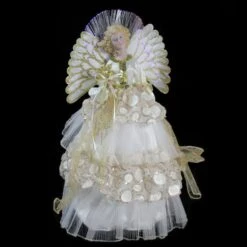 Northlight 16" White & Gold Lighted Angel Christmas Tree Topper -Christmas Designers Store D253703S 12