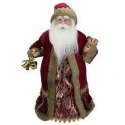 Northlight 18" Burgundy Santa Claus Christmas Tree Topper