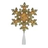 Northlight 9" Gold Lighted Snowflake Christmas Tree Topper -Christmas Designers Store D253705S 1