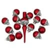 Northlight 15ct. Red Matte Frosted Tree Topper & Ball Ornaments -Christmas Designers Store D253708S 1