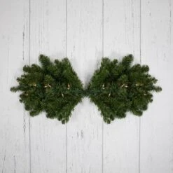 Northlight 32" Clear Lights Canadian Pine Swag -Christmas Designers Store D253711S 15