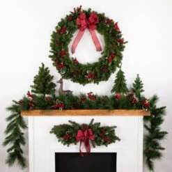 Northlight 32" Canadian Pine Door Swag -Christmas Designers Store D253724S 13