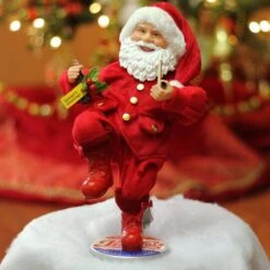 Northlight 12" Red & White Santa Claus Standing On Pepsi-Cola Bottle Cap Christmas Figurine -Christmas Designers Store D253934S 2