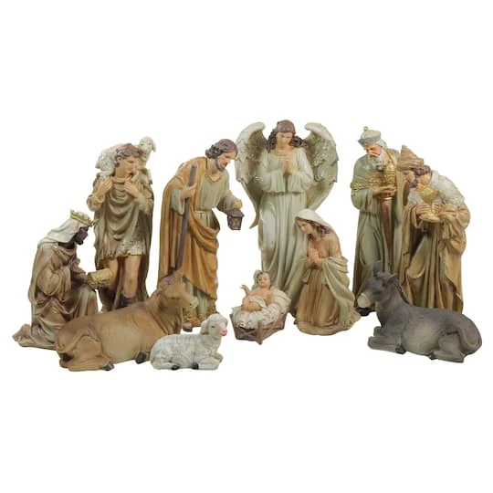 Northlight Traditional Earth Tones Nativity Figurine Set 4 Northlight Traditional Earth Tones Nativity Figurine Set - Image 2