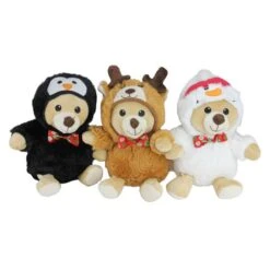 Northlight 8" Teddy Bear Stuffed Animal Figures In Christmas Costumes -Christmas Designers Store D253949S 11