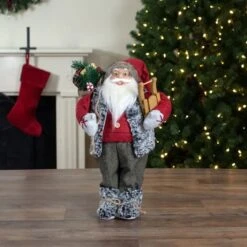 Northlight 18" Standing Santa Christmas Figure Carrying Presents & Sled 14 Northlight 18" Standing Santa Christmas Figure Carrying Presents & Sled -Christmas Designers Store D253955S 12
