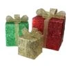 Northlight Red Pre-Lit Glittering Christmas Gift Box Set -Christmas Designers Store D253967S 1