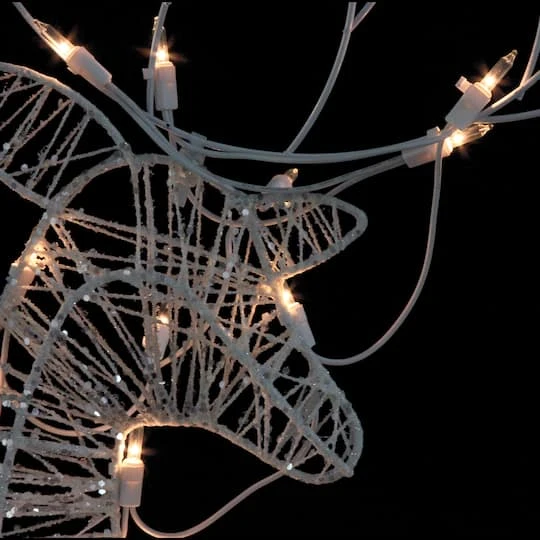 Northlight White Glittered Doe, Fawn & Reindeer Lighted Christmas Decoration 8 Northlight White Glittered Doe, Fawn & Reindeer Lighted Christmas Decoration - Image 6