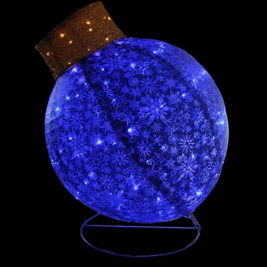 Northlight 3ft. Blue LED Twinkling Glittered Christmas Ball Ornament Decoration 7 Northlight 3ft. Blue LED Twinkling Glittered Christmas Ball Ornament Decoration - Image 5