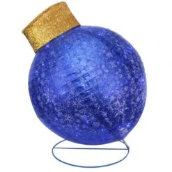 Northlight 3ft. Blue LED Twinkling Glittered Christmas Ball Ornament Decoration 10 Northlight 3ft. Blue LED Twinkling Glittered Christmas Ball Ornament Decoration -Christmas Designers Store D253971S 2