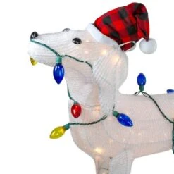 Northlight 3ft. White Lighted Standing Dog Christmas Decoration -Christmas Designers Store D253974S 13
