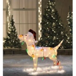 Northlight 3ft. White Lighted Standing Dog Christmas Decoration -Christmas Designers Store D253974S 14