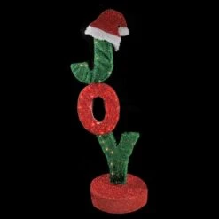 Northlight 3.5ft. Rotating Red & Green Lighted JOY Christmas Sign -Christmas Designers Store D253975S 2