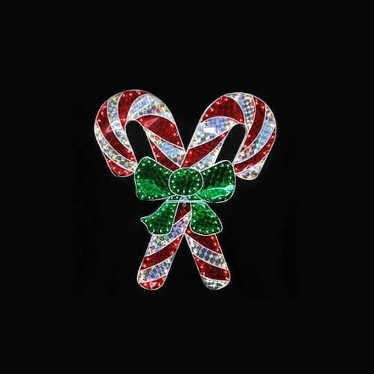Northlight 4ft. Lighted Red & White Candy Cane Outdoor Christmas Window Silhouette 5 Northlight 4ft. Lighted Red & White Candy Cane Outdoor Christmas Window Silhouette - Image 3