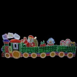 Northlight 8.5ft. Holographic LED Lighted Motion Train Set Outdoor Christmas Decoration -Christmas Designers Store D253980S 2