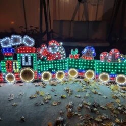 Northlight 8.5ft. Holographic LED Lighted Motion Train Set Outdoor Christmas Decoration -Christmas Designers Store D253980S 4