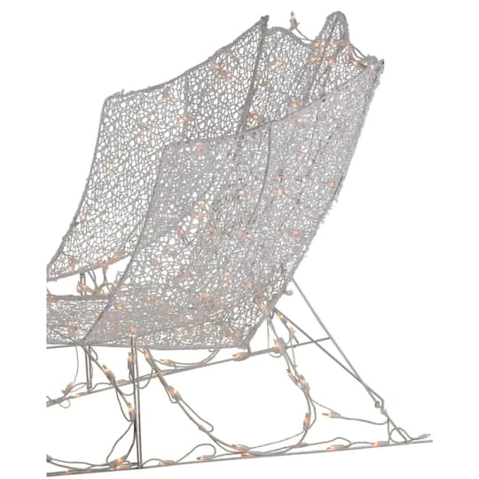 Northlight 4ft. White Pre-Lit Crystal 3D Sleigh Christmas Decoration 7 Northlight 4ft. White Pre-Lit Crystal 3D Sleigh Christmas Decoration - Image 5
