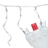 Northlight 100ct. LED Wide Angle Icicle Christmas Lights With White Wire Red/Pure White 2 Northlight 100ct. LED Wide Angle Icicle Christmas Lights With White Wire Red/Pure White -Christmas Designers Store D254012S 2