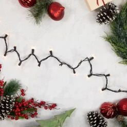 Northlight 100ct. Mini Christmas String Lights With Black Wire Clear 13 Northlight 100ct. Mini Christmas String Lights With Black Wire Clear -Christmas Designers Store D254021S 2