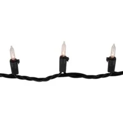 Northlight 100ct. Mini Christmas String Lights With Black Wire Clear 15 Northlight 100ct. Mini Christmas String Lights With Black Wire Clear -Christmas Designers Store D254021S 4