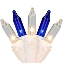 Northlight 100ct. Mini Christmas String Lights With White Wire Blue/Clear 16 Northlight 100ct. Mini Christmas String Lights With White Wire Blue/Clear -Christmas Designers Store D254022S 11