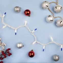 Northlight 100ct. Mini Christmas String Lights With White Wire Blue/Clear 18 Northlight 100ct. Mini Christmas String Lights With White Wire Blue/Clear -Christmas Designers Store D254022S 13