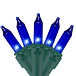 Northlight 100ct. Mini Christmas String Lights With Green Wire Royal Blue -Christmas Designers Store D254025S 11