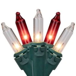 Northlight 50ct. Mini Christmas String Lights With Green Wire Red/Clear -Christmas Designers Store D254036S 11