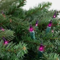 Northlight 50ct. Mini Christmas String Lights With Green Wire Purple 20 Northlight 50ct. Mini Christmas String Lights With Green Wire Purple -Christmas Designers Store D254037S 13