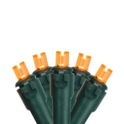 Northlight 50ct. LED Wide Angle Christmas String Lights With Green Wire Orange 11 Northlight 50ct. LED Wide Angle Christmas String Lights With Green Wire Orange -Christmas Designers Store D254040S 1 1